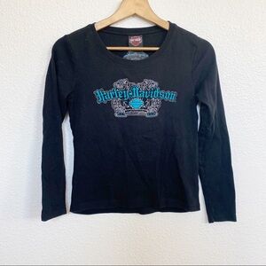 Harley Davidson- Black/Blue Long Sleeve Tigard Oregon